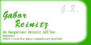 gabor reinitz business card